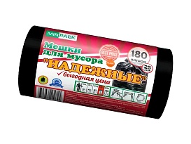 Мешки для мусора 180 л, ароматизированные, черные, в рулоне 25 шт., ПВД, 35 мкм, 1100х930 мм, НАДЕЖНЫЕ, 1802550 в Донецке