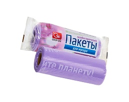 Мешки для мусора 35 л, ароматизированные, сиреневые, в рулоне 20 шт., ПНД, 12 мкм, 560х530 мм, GRIFON Полевые Цветы, 100-034 в Донецке