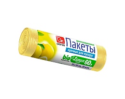 Мешки для мусора 60 л, ароматизированные, Лимон, желтые, в рулоне 20 шт., ПНД, 9 мкм, 650х550 мм, GRIFON Aroma, 101-023 Li в Донецке