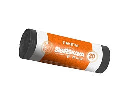 Мешки для мусора 20 л, черные, в рулоне 25 шт., ПНД, 6 мкм, 420х450 мм, SIBIRSKAYA, 101-001 S в Донецке