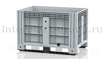 Контейнер iBox сплошной на полозьях с пробкой 2 дюйма серый в Донецке