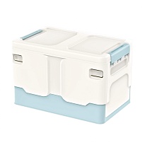 Ящик пластиковый складной белый, дно голубое, 370х240х240 мм в Донецке