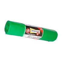 Мешки для мусора 300 л, зеленые, в рулоне 10 шт., ПВД 65 мкм, 1400х1000 мм, МЕШКОFF, 4922 в Донецке