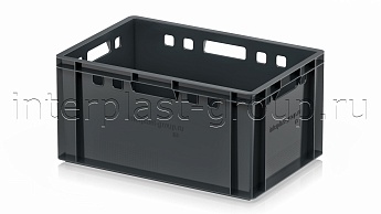 Ящик для мяса и колбасных изделий Е-3 темно-серый в Донецке Ящик для мяса и колбасных изделий Е-3 темно-серый в Донецке