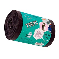 Мешки для мусора 12 л, черные, в рулоне 30 шт., ПНД, 6 мкм, 550х320 мм, Концепция Быта Tubus, 604936 в Донецке