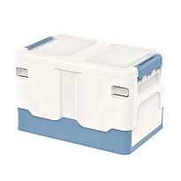 Ящик пластиковый складной белый, дно синее, 370х240х240 мм в Донецке Ящик пластиковый складной белый, дно синее, 370х240х240 мм в Донецке